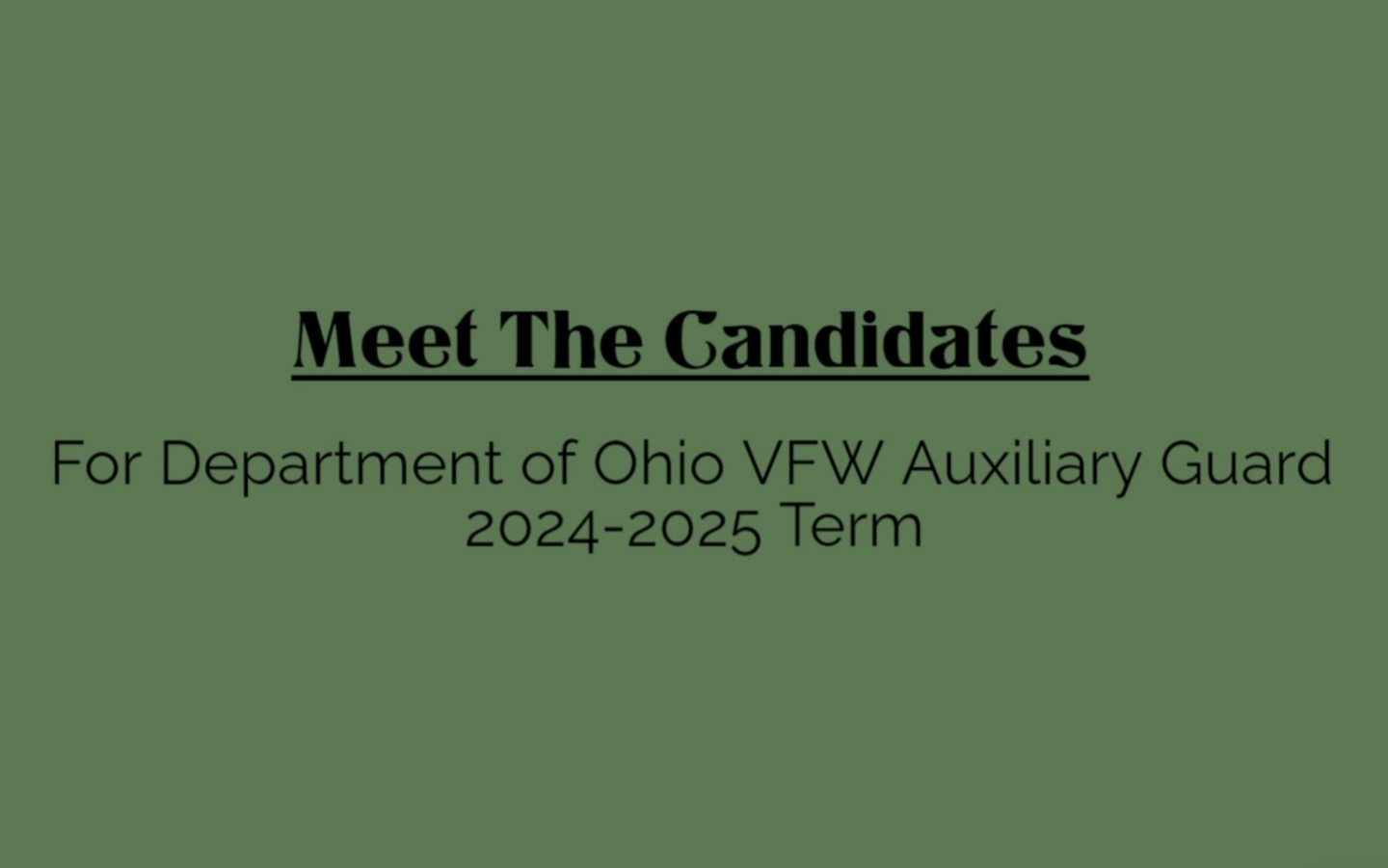 Gallery VFW Auxiliary Department of Ohio